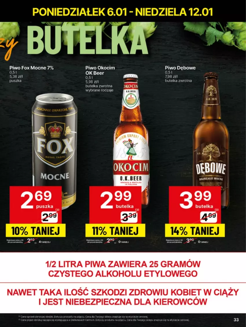 Gazetka promocyjna Delikatesy Centrum - NOWA GAZETKA Delikatesy Centrum od 6 stycznia! 6-12.01.2025 - ważna 06.01 do 12.01.2025 - strona 33 - produkty: Gra, Koc, Okocim, Piec, Piwa, Piwo