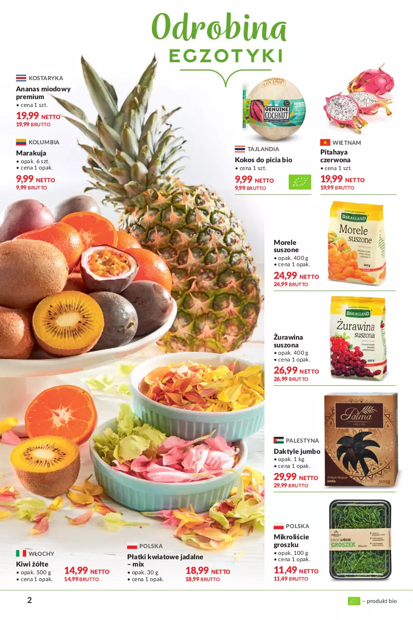 Gazetka promocyjna Makro - [Oferta specjalna] Delikatesy - ważna 01.04 do 18.04.2022 - strona 2 - produkty: Ananas, Daktyle, Kiwi, Kokos, Mikroliście, Pitahaya