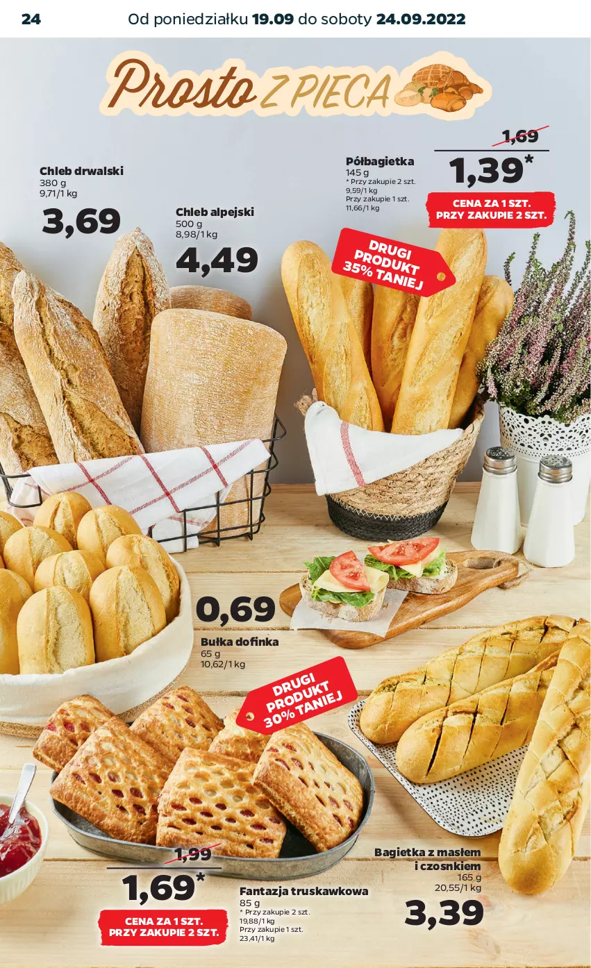 Gazetka promocyjna Netto - Artykuły spożywcze - ważna 19.09 do 24.09.2022 - strona 24 - produkty: Bagietka, Bułka, Chleb, Fa, Fanta, Inka, Półbagietka