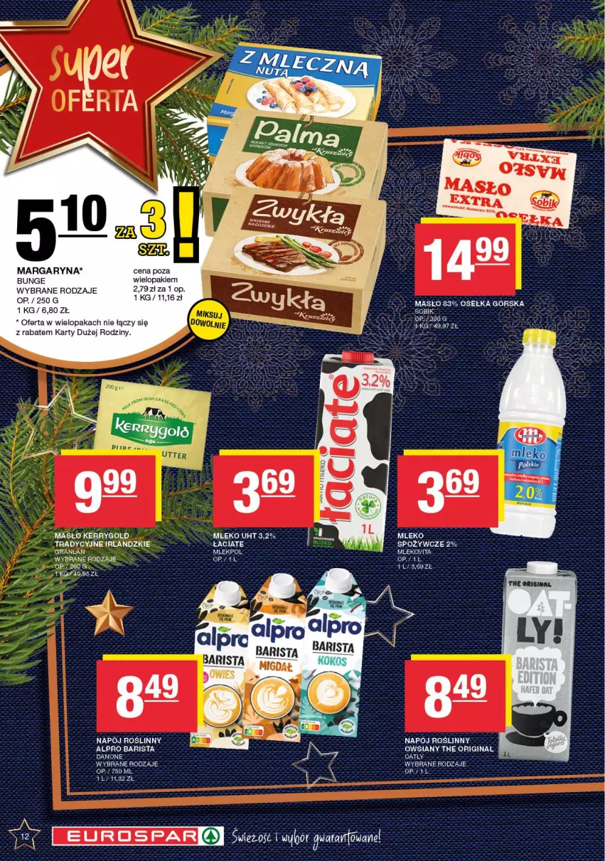 Gazetka promocyjna Spar - EuroSpar - ważna 09.12 do 19.12.2024 - strona 12 - produkty: Alpro, Gin, Gra, Margaryna, Masło, Mleko, Mlekovita, Napój, Napój roślinny