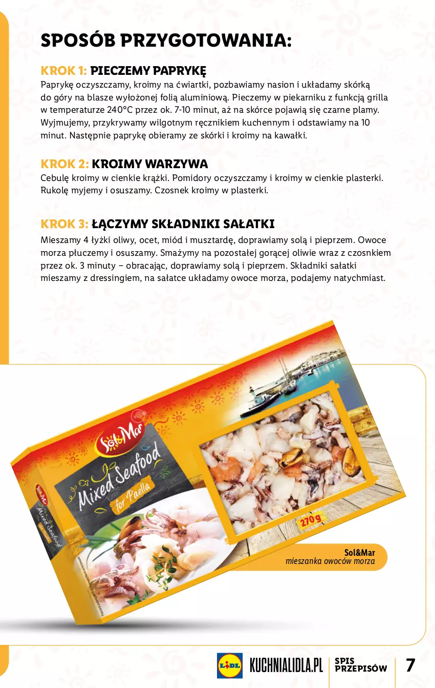 Gazetka promocyjna Lidl - KATALOG SOL&MAR - ważna 11.07 do 16.07.2022 - strona 7 - produkty: Czosnek, Dres, Grill, Kawa, LG, Miód, Mus, Nuty, Ocet, Owoce, Owoce morza, Piec, Piekarnik, Pieprz, Plasterki, Pomidory, Ręcznik, Sałat, Warzywa