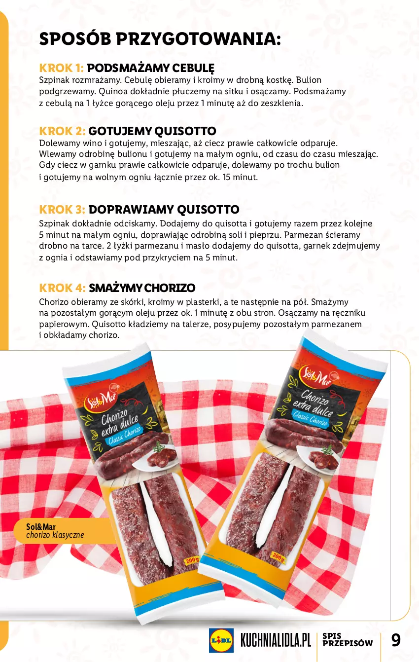 Gazetka promocyjna Lidl - KATALOG SOL&MAR - ważna 11.07 do 16.07.2022 - strona 9 - produkty: Bulion, Garnek, Lion, Masło, Olej, Papier, Parmezan, Pieprz, Plasterki, Quinoa, Ręcznik, Szpinak, Talerz, Wino