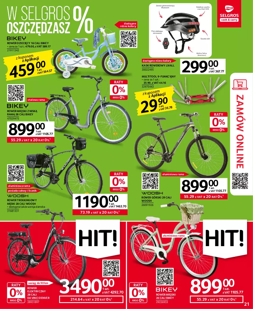 Gazetka promocyjna Selgros - Oferta przemysłowa - ważna 02.03 do 15.03.2023 - strona 21 - produkty: Dzieci, Kask, Rama, Rower, Rower elektryczny