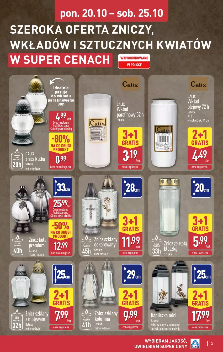 Gazetka promocyjna Aldi - Artykuły przemysłowe i tekstylia - ważna 22.10 do 25.10.2025 - strona 3 - produkty: Gra, Olej, Sok, Wkład olejowy, Znicz