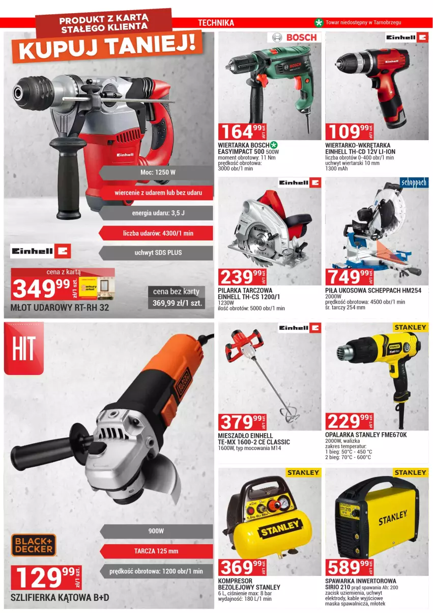 Gazetka promocyjna Merkury Market - ważna 01.02 do 28.02.2022 - strona 18 - produkty: Bosch, Einhell, Kompresor, Lack, Maska, Mieszadło, Młot, Młotek, Olej, Opalarka, Piła ukosowa, Pilarka tarczowa, Szlifierka, Szlifierka kątowa, Tarka, Walizka, Warka, Wiertarka, Wkręt, Wkrętarka