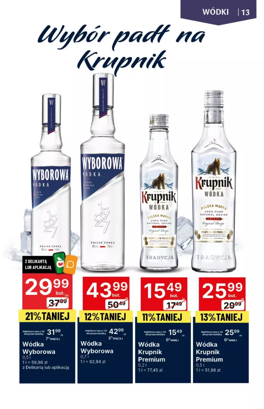 Gazetka promocyjna Delikatesy Centrum - DeliBarek DC46/DC47 - ważna 23.11 do 06.12.2023 - strona 13 - produkty: Gra, Krupnik, LG, Wódka, Wyborowa