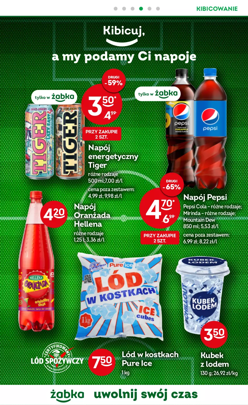 Gazetka promocyjna Żabka - ważna 30.11 do 06.12.2022 - strona 19 - produkty: BIC, Hellena, Kubek, Mirinda, Napój, Napój energetyczny, Napoje, Oranżada, Pepsi, Pur, Tiger