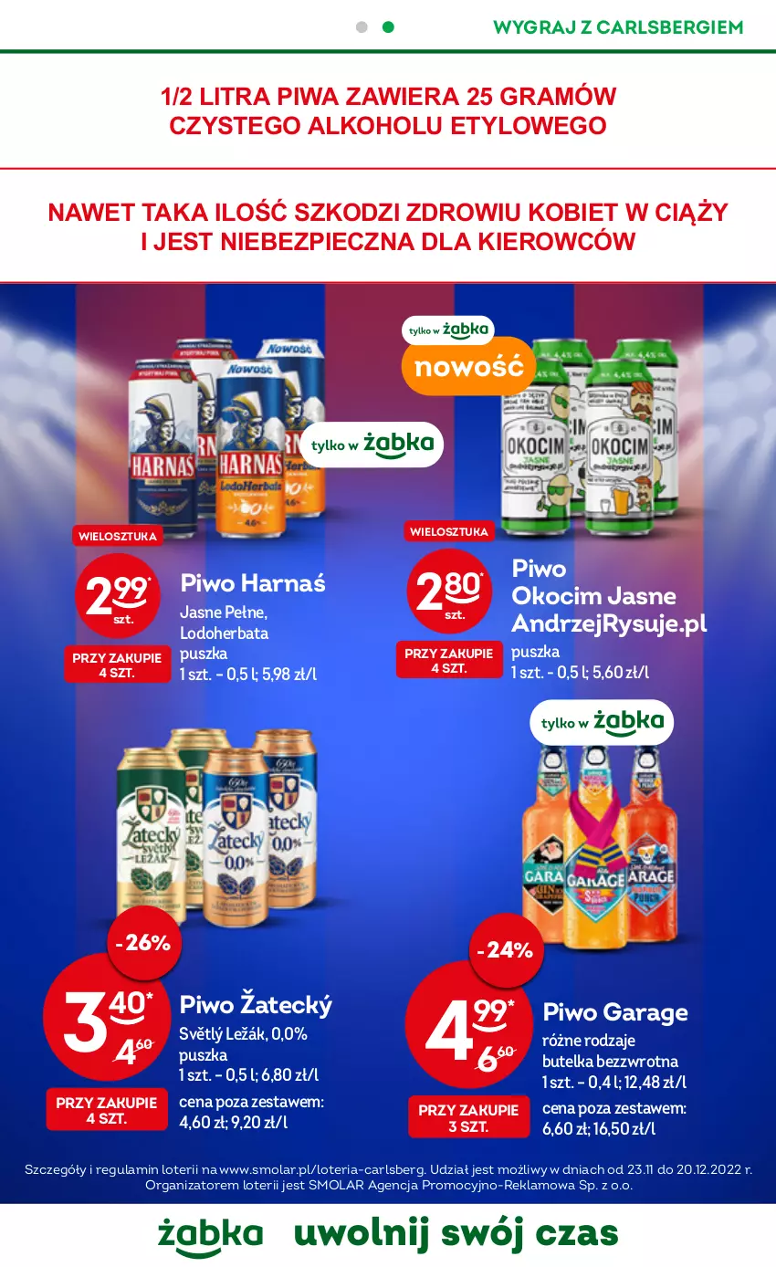 Gazetka promocyjna Żabka - ważna 30.11 do 06.12.2022 - strona 25 - produkty: Carlsberg, Gra, Harnaś, Herbata, Koc, Mola, Okocim, Piec, Piwa, Piwo