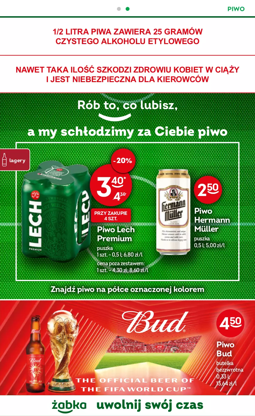 Gazetka promocyjna Żabka - ważna 30.11 do 06.12.2022 - strona 29 - produkty: Gra, Lech Premium, Müller, Piec, Piwa, Piwo