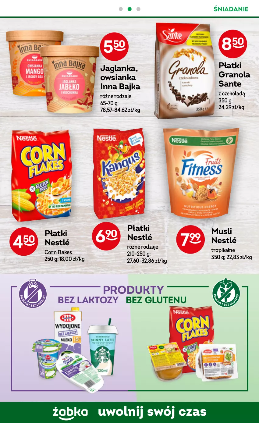 Gazetka promocyjna Żabka - ważna 30.11 do 06.12.2022 - strona 33 - produkty: Corn flakes, Gra, Granola, Jaglanka, Mus, Nestlé, Owsianka, Sante