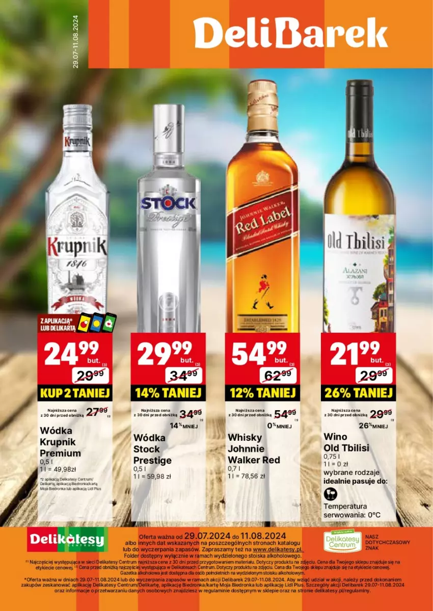 Gazetka promocyjna Delikatesy Centrum - DeliBarek DC31-DC32 - ważna 29.07 do 11.08.2024 - strona 1 - produkty: Dron, Krupnik, Rama, Rum, Ser, Stock, Whisky, Wino, Wódka