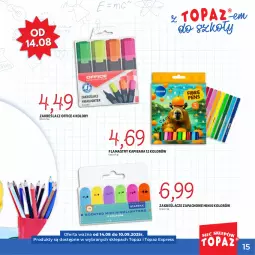 Gazetka promocyjna Topaz - Gazetka - Gazetka - ważna od 10.09 do 10.09.2025 - strona 15 - produkty: Top, Flamastry