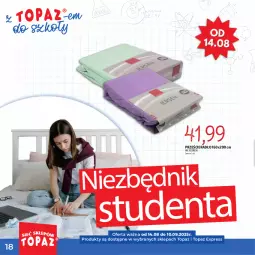 Gazetka promocyjna Topaz - Gazetka - Gazetka - ważna od 10.09 do 10.09.2025 - strona 18 - produkty: Top, Prześcieradło