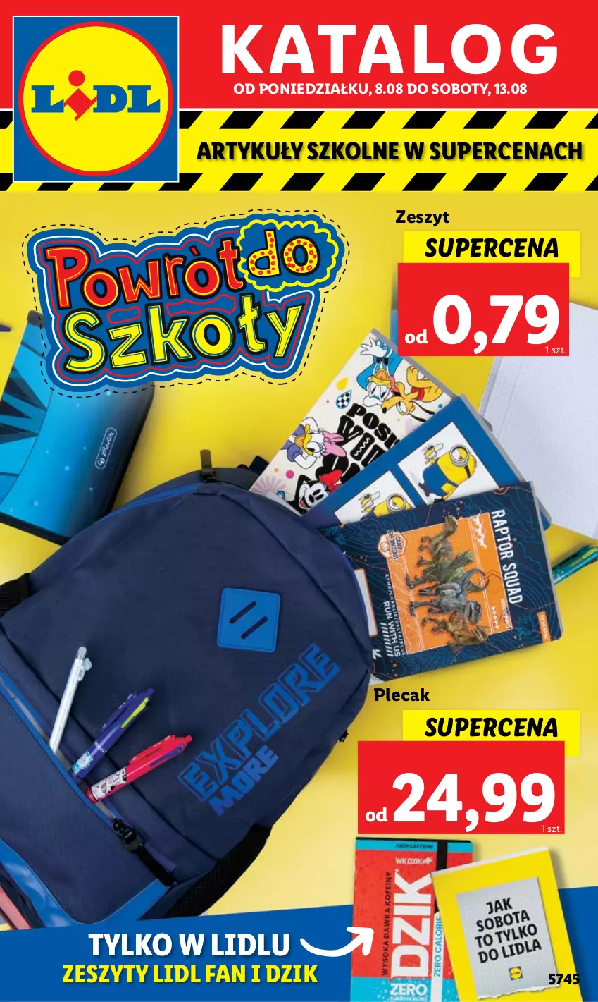 Gazetka promocyjna Lidl - GAZETKA - ważna 08.08 do 13.08.2022 - strona 1 - produkty: Fa, Plecak