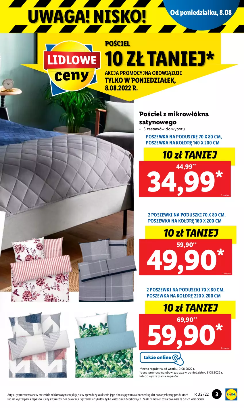 Gazetka promocyjna Lidl - GAZETKA - ważna 08.08 do 13.08.2022 - strona 3 - produkty: Pościel, Poszewka, Waga