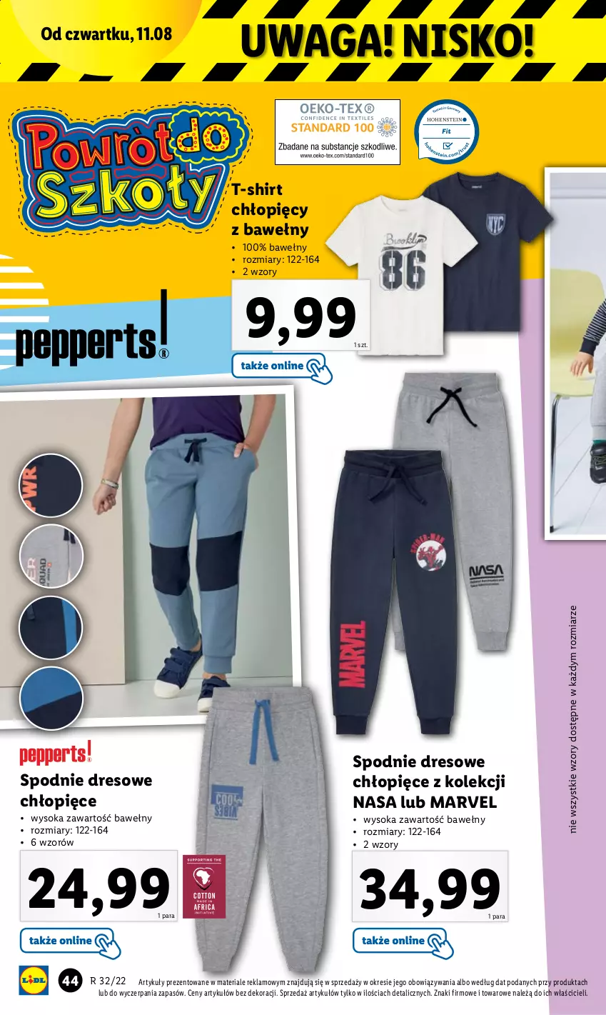 Gazetka promocyjna Lidl - GAZETKA - ważna 08.08 do 13.08.2022 - strona 46 - produkty: Dres, Sok, Spodnie, Spodnie dresowe, T-shirt, Waga