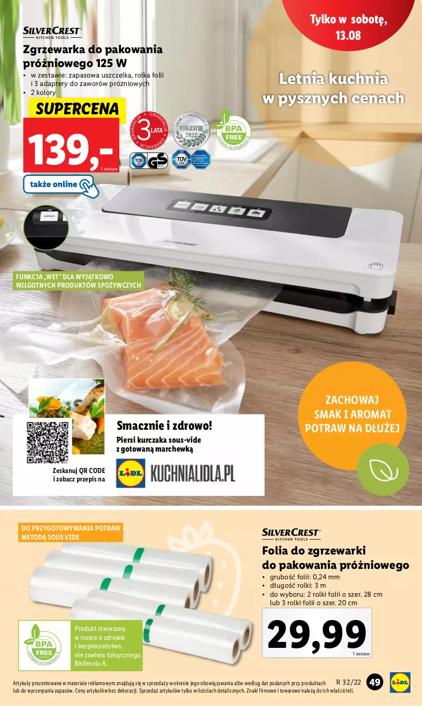 Gazetka promocyjna Lidl - GAZETKA - ważna 08.08 do 13.08.2022 - strona 51 - produkty: Kuchnia, Kurczak, LG, Piec, Rolki, Warka, Zdrowie