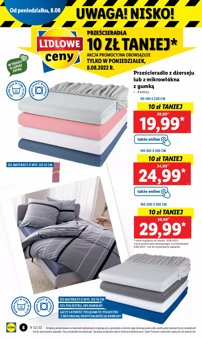 Gazetka promocyjna Lidl - GAZETKA - ważna 08.08 do 13.08.2022 - strona 8 - produkty: Materac, Prześcieradło, Tera, Waga