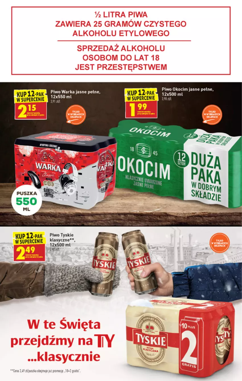 Gazetka promocyjna Biedronka - Wigilia - ważna 16.12 do 22.12.2021 - strona 49 - produkty: Gra, Koc, Okocim, Pax, Piwo, Tyskie, Wagi, Warka