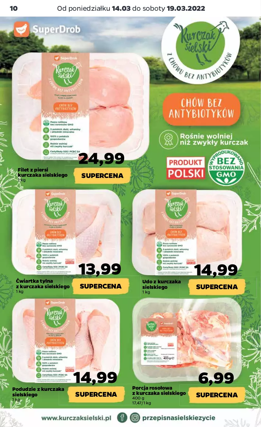 Gazetka promocyjna Netto - Gazetka spożywcza - ważna 14.03 do 19.03.2022 - strona 10 - produkty: Filet z piersi kurczaka, Kurczak, Podudzie z kurczaka, Por, Udo z kurczaka