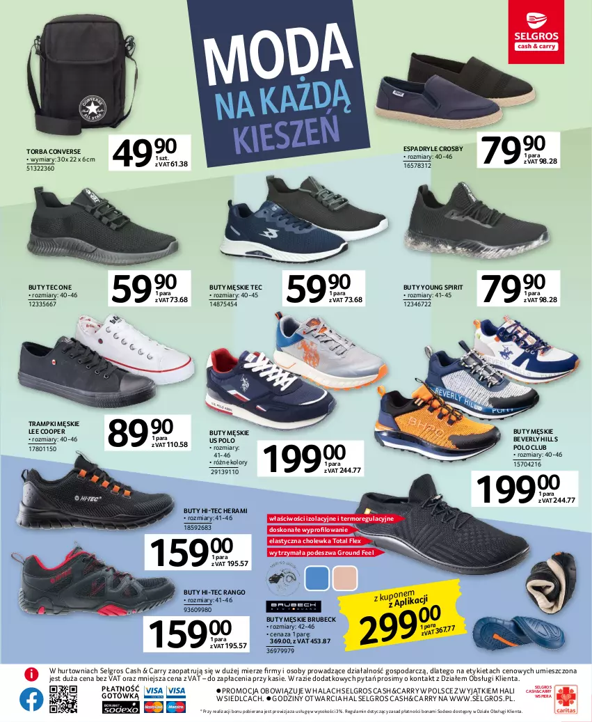 Gazetka promocyjna Selgros - Katalog Tekstylia - ważna 20.04 do 02.05.2023 - strona 15 - produkty: Buty, Hi-Tec, LG, Sok, Torba, Trampki