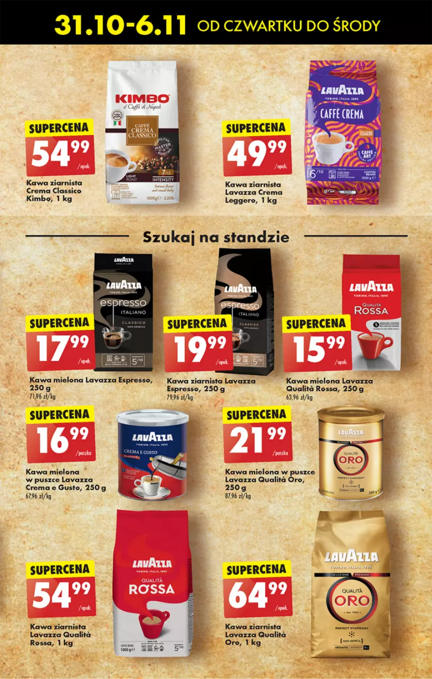 Gazetka promocyjna Biedronka - Od czwartku - ważna 31.10 do 06.11.2024 - strona 45 - produkty: Brie, Kawa, Kawa mielona, Kawa ziarnista, Lavazza