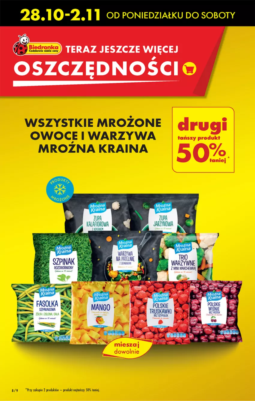 Gazetka promocyjna Biedronka - Od czwartku - ważna 31.10 do 06.11.2024 - strona 8 - produkty: Mrożone owoce i warzywa, Owoce, Tera, Warzywa