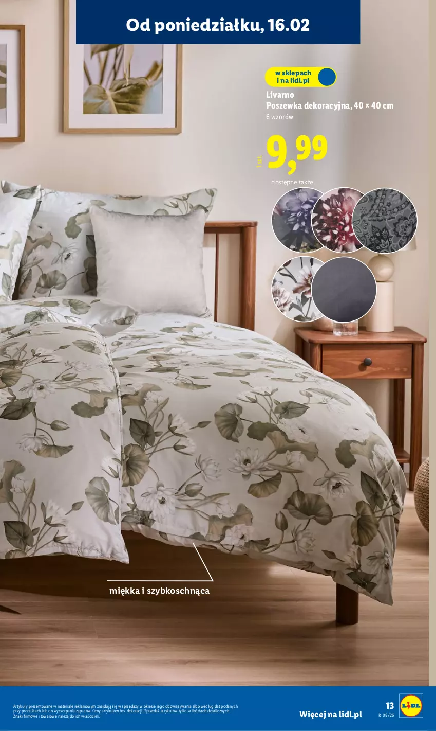 Gazetka promocyjna Lidl - GAZETKA - ważna 16.02 do 21.02.2026 - strona 13 - produkty: Ivar, Poszewka