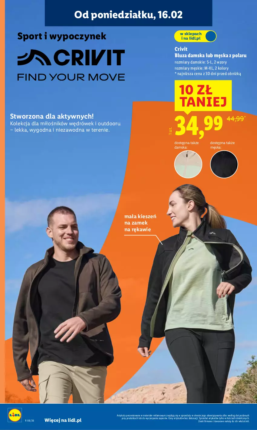 Gazetka promocyjna Lidl - GAZETKA - ważna 16.02 do 21.02.2026 - strona 16 - produkty: Bluza, Por, Sport
