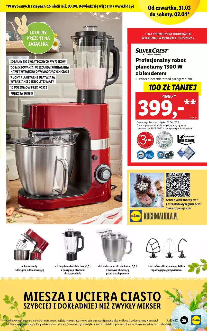 Gazetka promocyjna Lidl - GAZETKA - ważna 28.03 do 03.04.2022 - strona 25 - produkty: Blender, Dźwig, Mieszadło, Mikser, Piec, Robot, Robot planetarny, Ser