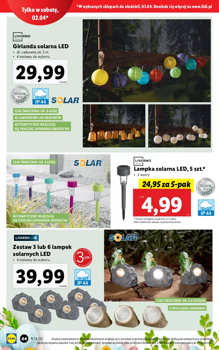 Gazetka promocyjna Lidl - GAZETKA - ważna 28.03 do 03.04.2022 - strona 44 - produkty: Girlanda, Lampion