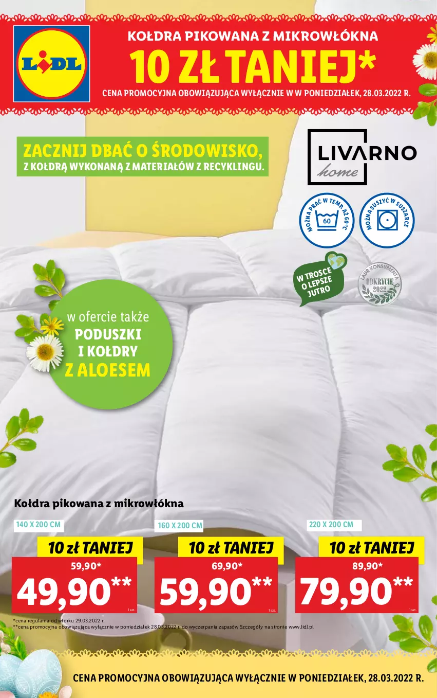 Gazetka promocyjna Lidl - GAZETKA - ważna 28.03 do 03.04.2022 - strona 48 - produkty: Kołdra