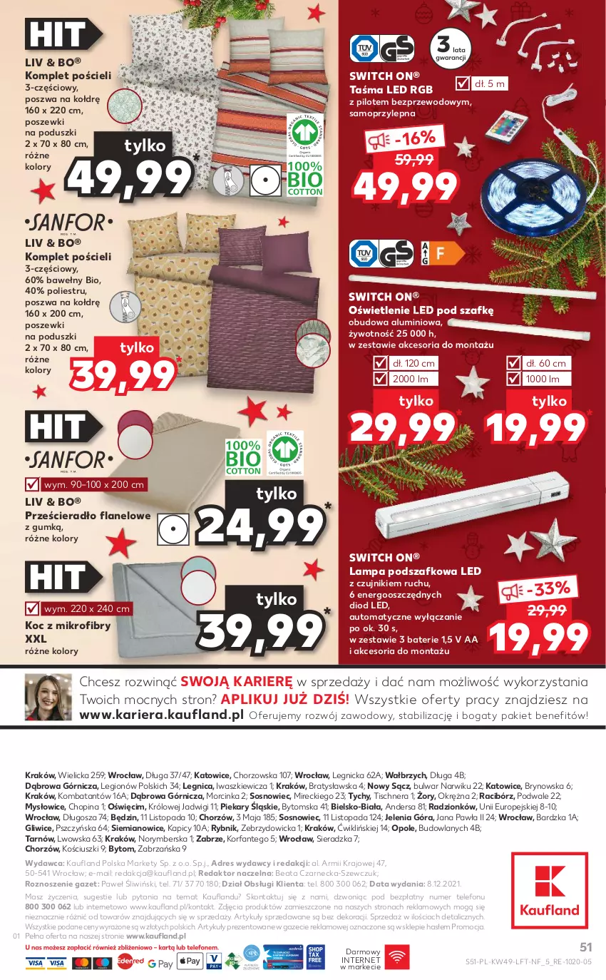 Gazetka promocyjna Kaufland - OFERTA TYGODNIA - ważna 09.12 do 15.12.2021 - strona 51 - produkty: Dres, Fa, Inka, Koc, Komplet pościeli, Lampa, Mop, Pościel, Prześcieradło, Sos, Telefon, Top