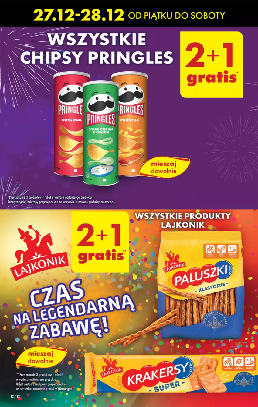 Gazetka promocyjna Biedronka - Od czwartku - ważna 02.01 do 08.01.2025 - strona 12 - produkty: Chipsy, Lajkonik, Pringles