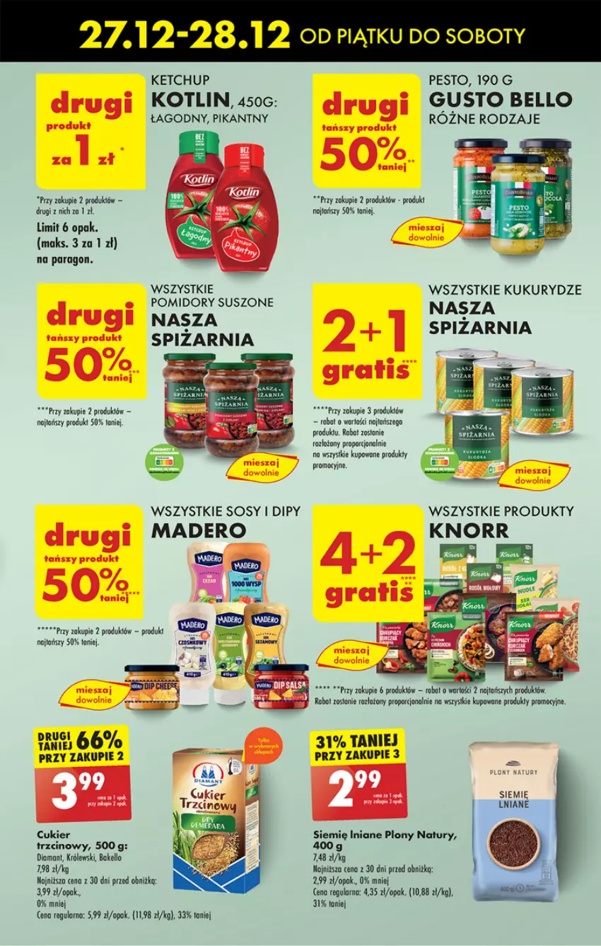 Gazetka promocyjna Biedronka - Od czwartku - ważna 02.01 do 08.01.2025 - strona 43 - produkty: Bell, Cukier, Diamant, Gra, Ketchup, Kotlin, Królewski, Pesto, Pomidory, Por, Pur, Robot, Sos