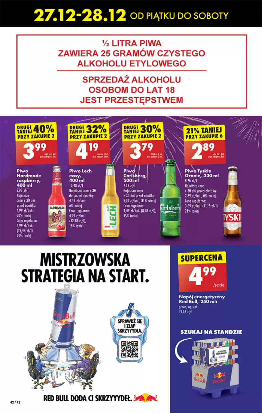 Gazetka promocyjna Biedronka - Od czwartku - ważna 02.01 do 08.01.2025 - strona 50 - produkty: Fa, Koc, LG, Napój, Napój energetyczny, Piwo, Red Bull, Tyskie