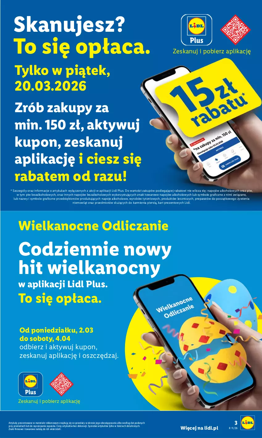 Gazetka promocyjna Lidl - GAZETKA - ważna 19.03 do 21.03.2026 - strona 3 - produkty: Gra, Karmi, Napoje, Znicz