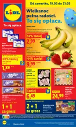 Gazetka promocyjna Lidl - GAZETKA - Gazetka - ważna od 21.03 do 21.03.2026 - strona 1 - produkty: Kurczak, Banany, Jaja, Truskawki, Pilos, Masło, Milka
