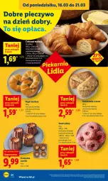 Gazetka promocyjna Lidl - GAZETKA - Gazetka - ważna od 21.03 do 21.03.2026 - strona 24 - produkty: Piec, Ser, Croissant, Rogal, Pieczywo, Donut