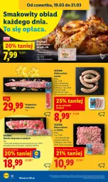 Gazetka promocyjna Lidl - GAZETKA - Gazetka - ważna od 21.03 do 21.03.2026 - strona 26 - produkty: Kurczak, Mięso mielone, Polędwiczka wieprzowa, Kiełbasa biała, Kiełbasa, Mięso