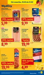 Gazetka promocyjna Lidl - GAZETKA - Gazetka - ważna od 21.03 do 21.03.2026 - strona 29 - produkty: Kurczak, Polędwica, Krakus, Por, Szynka wieprzowa, Kindziuk, Parówki, Cars, Szynka, PIKOK, Sport, Morliny, Boczek, Frankfurterki