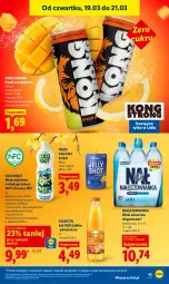 Gazetka promocyjna Lidl - GAZETKA - Gazetka - ważna od 21.03 do 21.03.2026 - strona 43 - produkty: Nałęczowianka, Sok, Napój energetyczny, Pomelo, Galaretka, Woda mineralna, Woda, Gala, Mango, Napój, Kokos