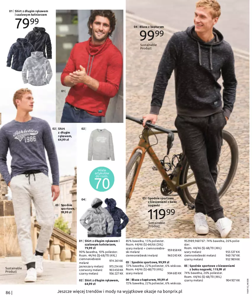 Gazetka promocyjna Bonprix - Zimowe klimaty - ważna 24.10.2022 do 24.04.2023 - strona 88 - produkty: Bluza, Bluza z kapturem, Por, Spodnie, Spodnie sportowe, Sport, Szal, Wełna