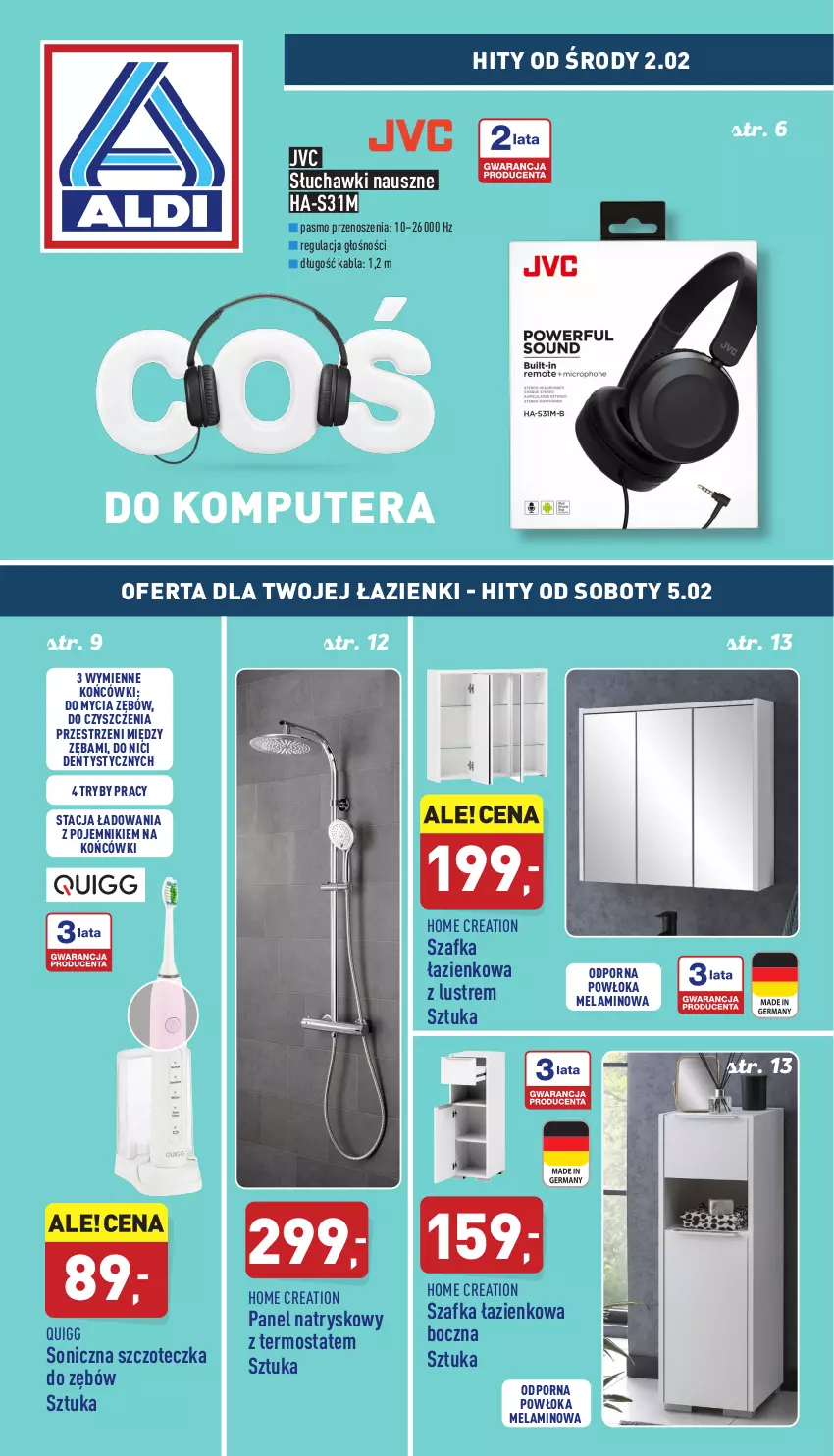 Gazetka promocyjna Aldi - Katalog Moda i Dom - ważna 02.02 do 06.02.2022 - strona 1 - produkty: JVC, Komputer, Pojemnik, Por, Słuchawki, Szafka, Szafka łazienkowa, Szczoteczka, Szczoteczka do zębów, Tera, Termos