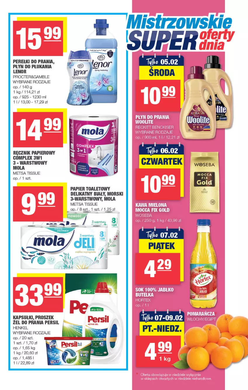 Gazetka promocyjna Spar - Spar - ważna 26.01 do 05.02.2025 - strona 7 - produkty: Lenor, Mola, Noż, Papier, Papier toaletowy, Persil, Płyn do płukania, Ręcznik