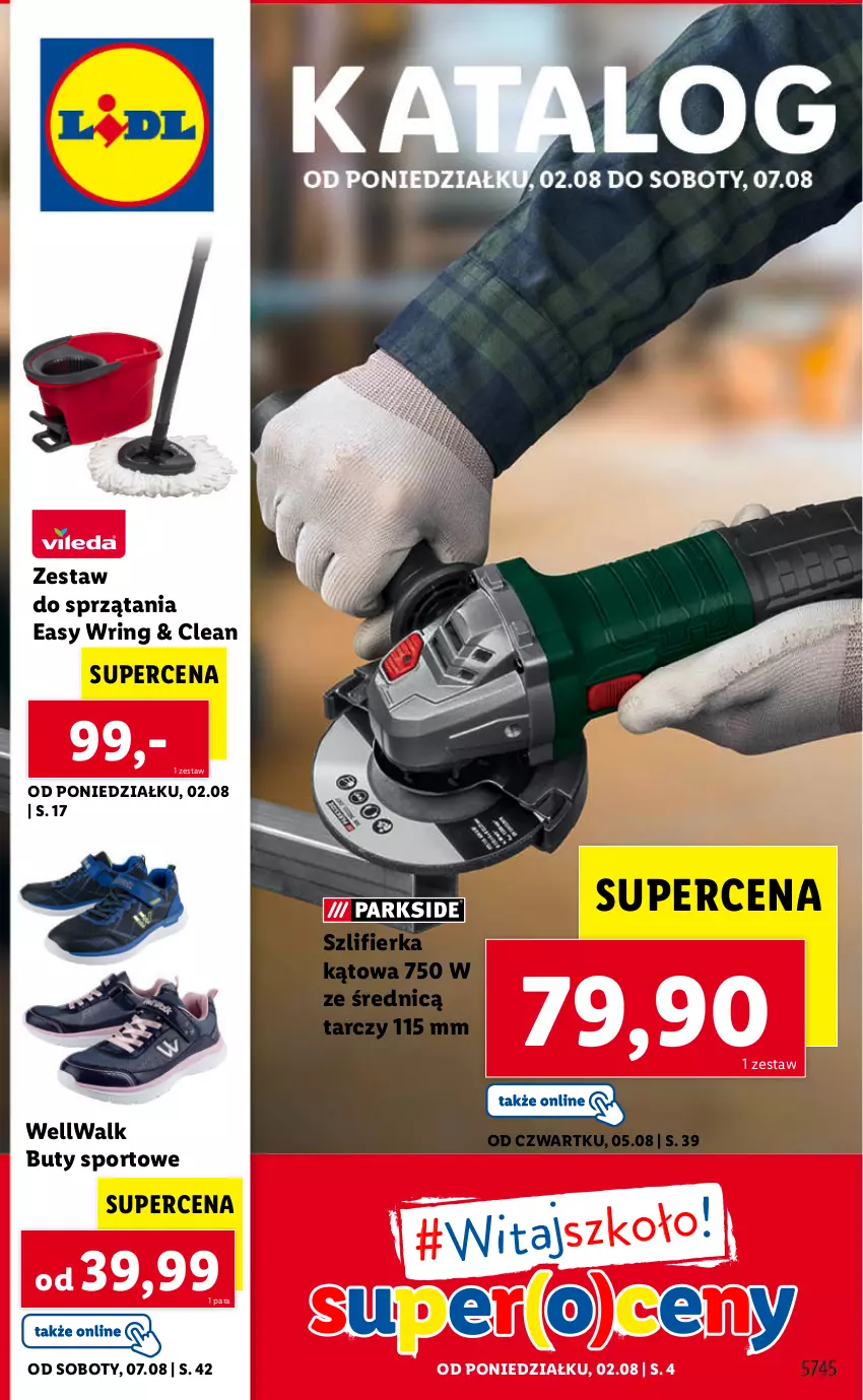 Gazetka promocyjna Lidl - GAZETKA - ważna 02.08 do 07.08.2021 - strona 1 - produkty: Buty, Por, Sport, Szlifierka, Szlifierka kątowa