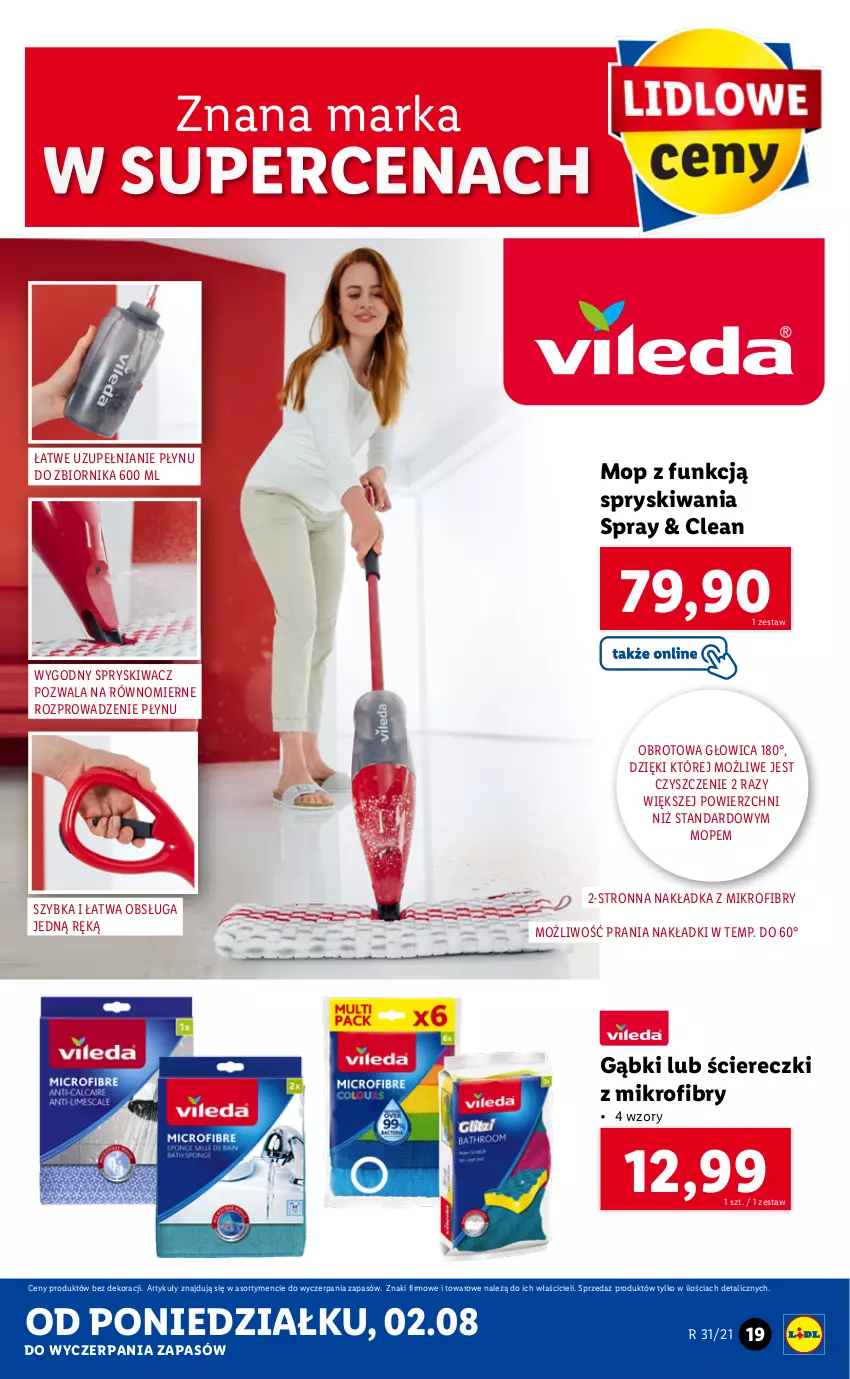 Gazetka promocyjna Lidl - GAZETKA - ważna 02.08 do 07.08.2021 - strona 19 - produkty: Mop