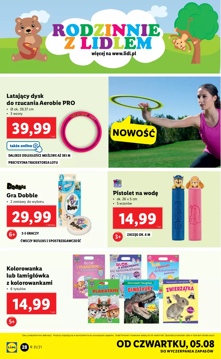 Gazetka promocyjna Lidl - GAZETKA - ważna 02.08 do 07.08.2021 - strona 28 - produkty: Gra, Kolorowanka, Pistolet