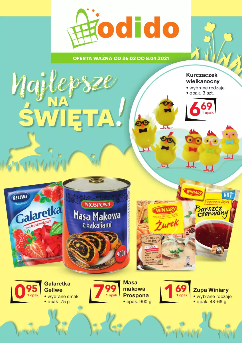 Gazetka promocyjna Odido - Najlepsze NA ŚWIĘTA - ważna 26.03 do 08.04.2021 - strona 1 - produkty: Gala, Galaretka, Winiary, Zupa