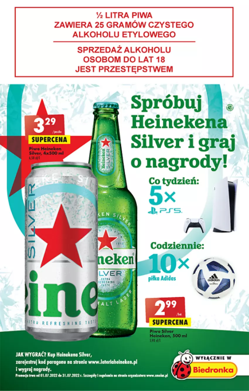 Gazetka promocyjna Biedronka - ważna 30.06 do 06.07.2022 - strona 47 - produkty: Adidas, Gra, Heineken